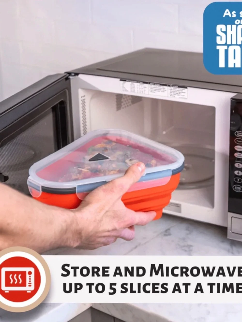 Pizza Pack® Single Pizza Storage Container with 5 Microwavable Serving Trays